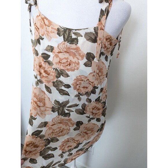 Reformation Dixie Dress Womens Size S White Floral Roses - Picture 4 of 12